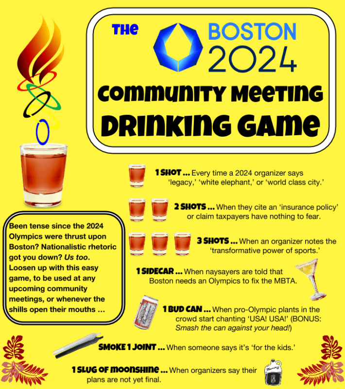 THE BOSTON 2024 COMMUNITY MEETING DRINKING GAME