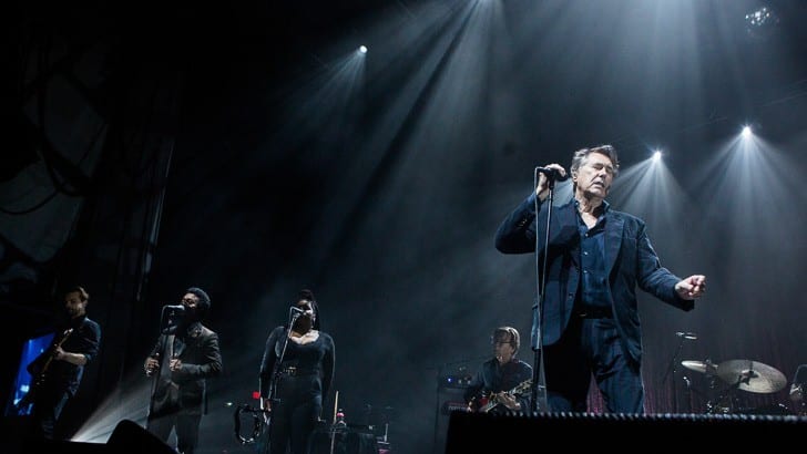 BOSTON, MA - JULY 31: Bryan Ferry plays a re-scheduled performance in support of his latest record, Avondale, with a healthy dip into the Roxy Music songbook. Shot at Blue Hills Bank Pavilion in Boston, Massachusetts on Sunday, July 31, 2016.