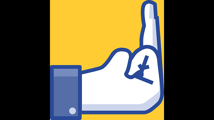 Facebook middle finger