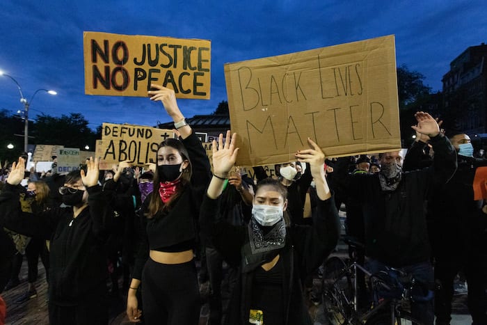 Black Lives Matter rally against police brutality