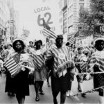 ILGWU Local 62 marches in a Labor Day parade - photo courtesy of the Kheel Center.