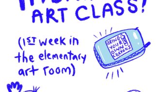 HYBRID ART CLASS! Cartoon by Steph Marcus.