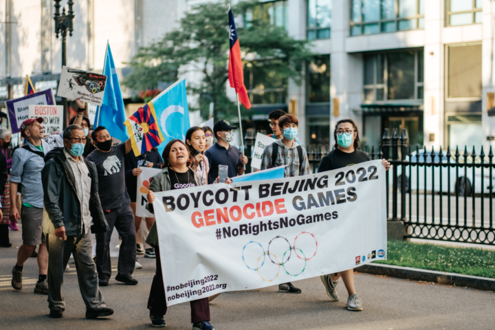 Boycott Beijing 2022 March in Boston